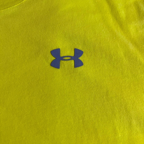 NWOT Under Armour Neon Green Semi-Fitted Heat Gear Round Neck Top Size Large - Picture 6 of 7